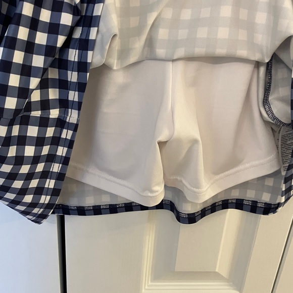 J. Crew Navy and White Gingham Tennis/Sport Dress with Built in White Shorts - Picture 6 of 10